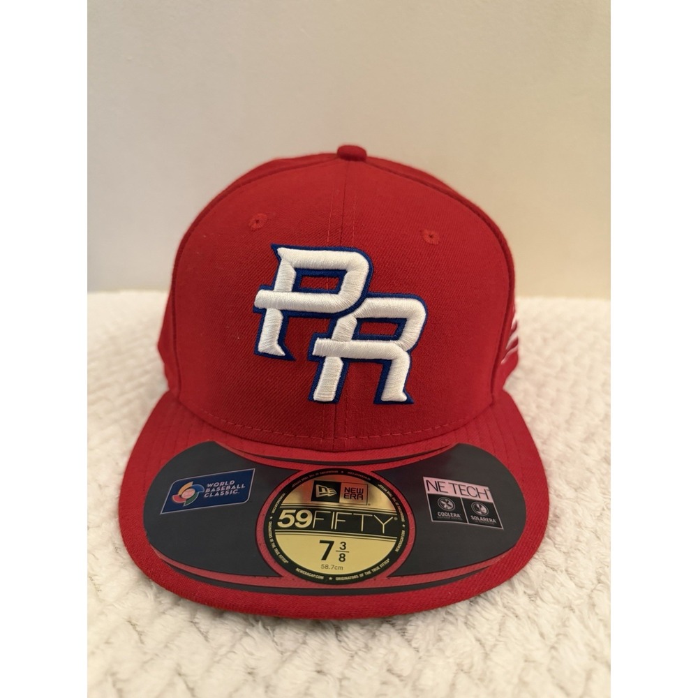 Puerto Rico WBC World Baseball Classic Fitted Hat New Era 59FIFTY Red 7 3/8 NWT
